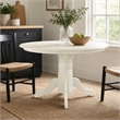 Pemberly Row Shelton Round Wood Dining Table in Buttermilk and Cherry