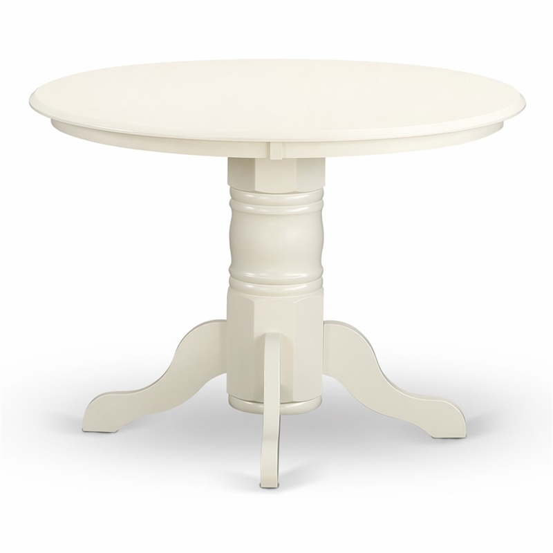 Pemberly Row Shelton Round Wood Dining Table in Buttermilk and Cherry