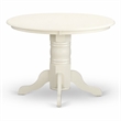 Pemberly Row Shelton Round Wood Dining Table in Buttermilk and Cherry