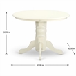 Pemberly Row Shelton Round Wood Dining Table in Buttermilk and Cherry