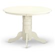 Pemberly Row Shelton Round Wood Dining Table in Buttermilk and Cherry