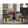 Pemberly Row 3-Piece Wood Dining Set in Black and Cherry Finish