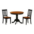 Pemberly Row 3-Piece Wood Dining Set in Black and Cherry Finish