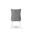 Pemberly Row Set of 2 Parson Dining Chairs in White & Light Gray Finish