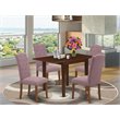 Pemberly Row 5-Piece Wood Dining Set with Drop Leaves in Dahlia/Mahogany