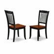 Pemberly Row Antique 3-Piece Dining Set with Slatted Chairs in Black/Cherry