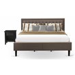 Pemberly Row 2-Piece Wood King Bedroom Set in Brown with Black Finish