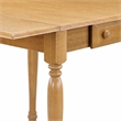 Pemberly Row 3-Piece Wood Dinette Set with Drop Leaves in Oak