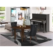 Pemberly Row 3-Piece Dinette Set with Drop Leaf in Mahogany/Dark Gray