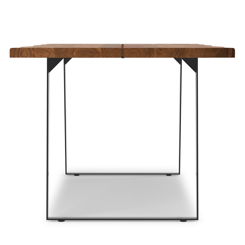 Pemberly Row 72 x 36 inch Rectangle Live Edge Dining Table in Natural