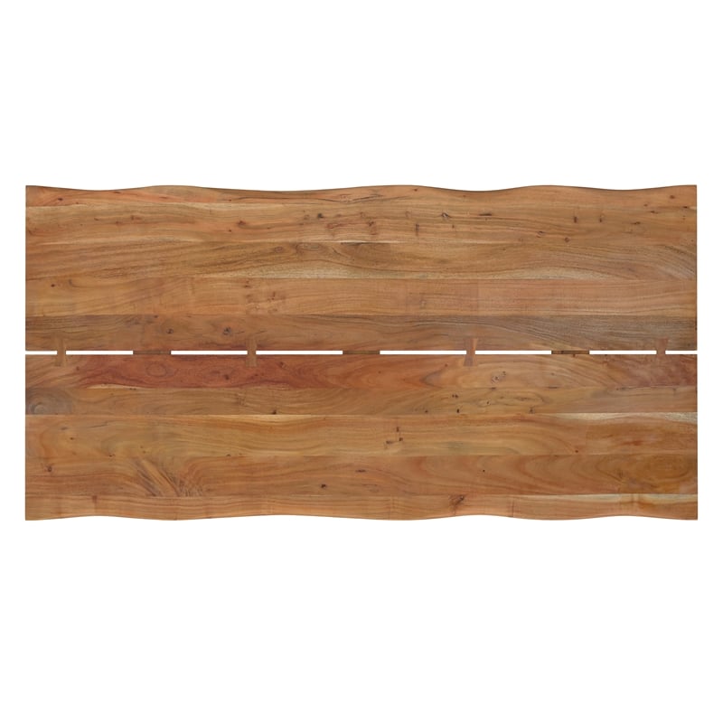 Pemberly Row 72 x 36 inch Rectangle Live Edge Dining Table in Natural