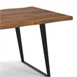 Pemberly Row 72 x 36 inch Rectangle Live Edge Dining Table in Natural