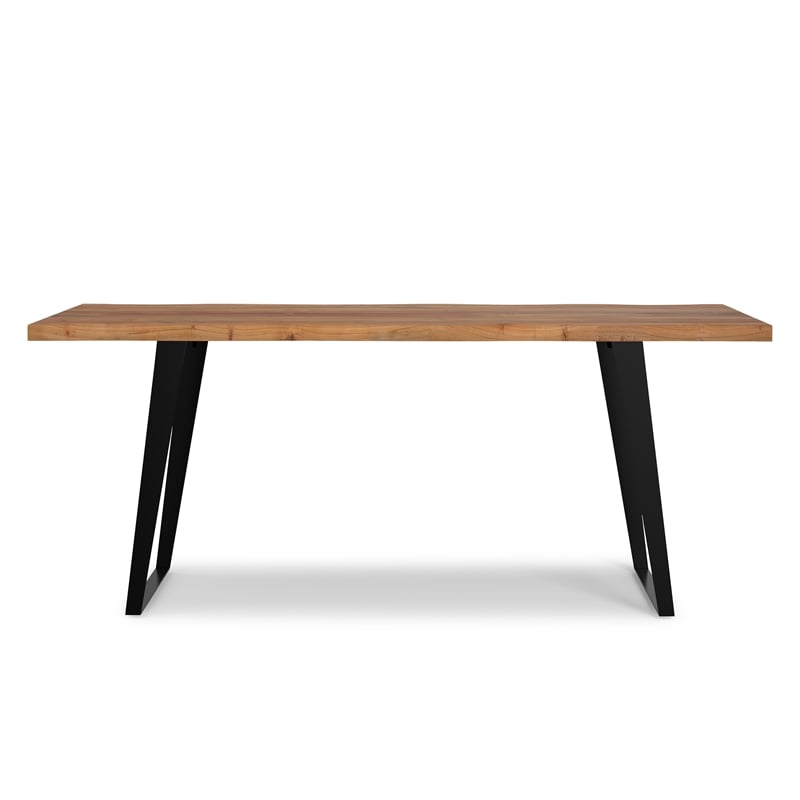 Pemberly Row 72 x 36 inch Rectangle Live Edge Dining Table in Natural