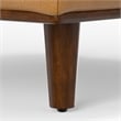 Pemberly Row 33 inch Wide Genuine Leather Accent Ottoman in Sienna