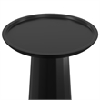 Pemberly Row 13 inch Wide Round Wooden Accent Table in Black