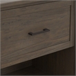 Pemberly Row Solid Wood 24 inch Wide Bedside Table in Smoky Brown