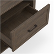 Pemberly Row Solid Wood 24 inch Wide Bedside Table in Smoky Brown