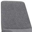 Pemberly Row Upholstered Dining Chair Set of 2 in Gray Linen Look Fabric