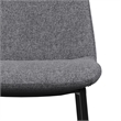 Pemberly Row Upholstered Dining Chair Set of 2 in Gray Linen Look Fabric