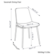 Pemberly Row Upholstered Dining Chair Set of 2 in Gray Linen Look Fabric