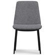Pemberly Row Upholstered Dining Chair Set of 2 in Gray Linen Look Fabric