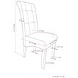 Pemberly Row Tufted Parson Chair Set of 2 in Satin Cream Faux Leather