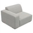 Pemberly Row Left-Arm Sofa Module in Pale Gray Performance Fabric