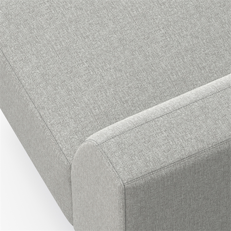 Pemberly Row Left-Arm Sofa Module in Pale Gray Performance Fabric