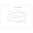 Pemberly Row Left-Arm Sofa Module in Pale Gray Performance Fabric