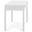 Pemberly Row Solid Wood 60 inch Office Desk with Keyboard Tray in White