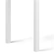 Pemberly Row Solid Wood 60 inch Office Desk with Keyboard Tray in White