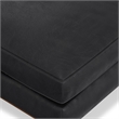 Pemberly Row 33 inch Table Ottoman in Lead Black Genuine Leather