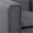 Pemberly Row Solid Wood Accent Chair with Hairpin Legs in Slate Gray