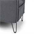 Pemberly Row Solid Wood Accent Chair with Hairpin Legs in Slate Gray