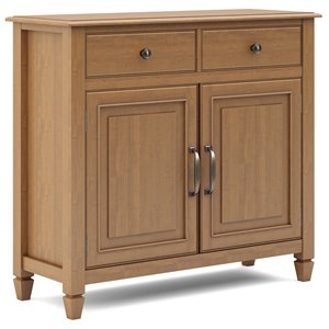 Pemberly Row 40&quot Wood Entryway Storage Cabinet in Light Golden Brown