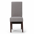 Pemberly Row Parson Dining Chair Set of 2 in Dove Gray Linen Look Fabric