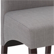 Pemberly Row Parson Dining Chair Set of 2 in Dove Gray Linen Look Fabric