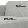 Pemberly Row Left Chaise Sofa Module in Pale Gray Performance Fabric