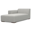 Pemberly Row Left Chaise Sofa Module in Pale Gray Performance Fabric