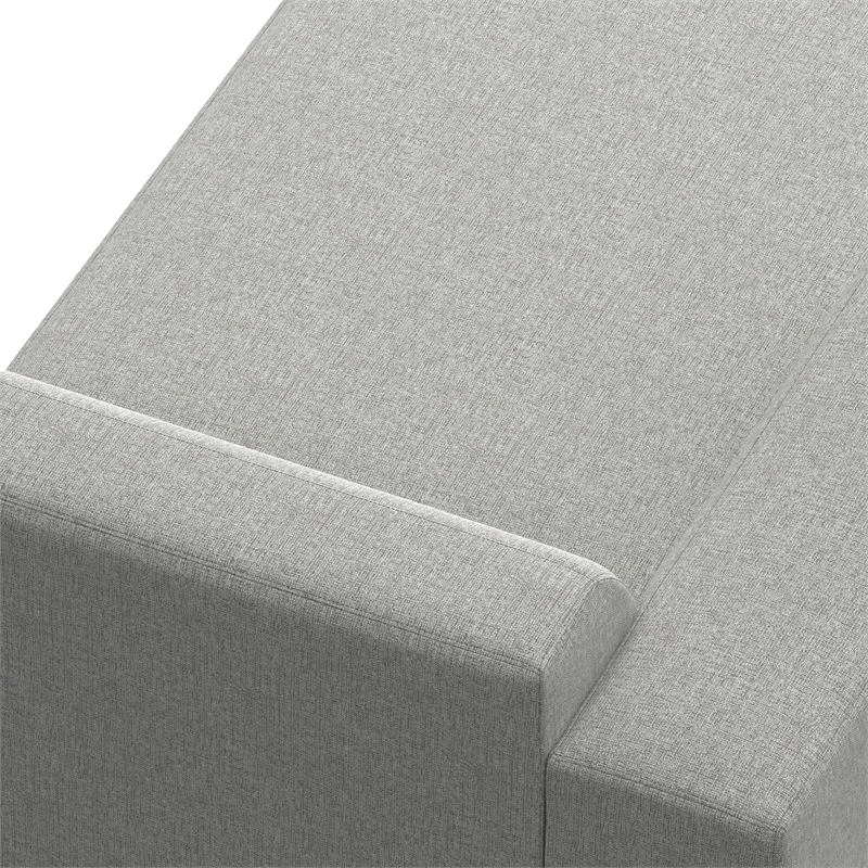 Pemberly Row Left Chaise Sofa Module in Pale Gray Performance Fabric