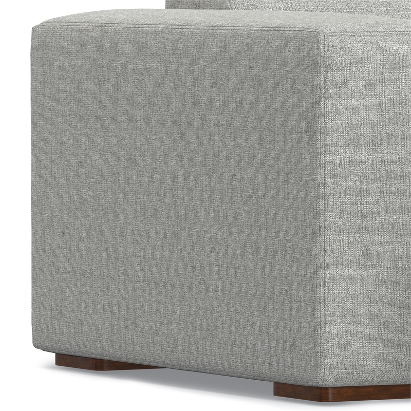 Pemberly Row Left Chaise Sofa Module in Pale Gray Performance Fabric