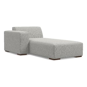 Pemberly Row Left Chaise Sofa Module in Pale Gray Performance Fabric