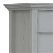 Pemberly Row 24 inch Solid Wood Bedside Table Set of 2 in Fog Gray