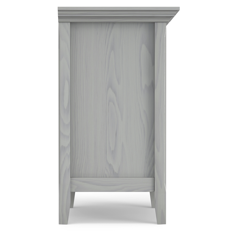 Pemberly Row 24 inch Solid Wood Bedside Table Set of 2 in Fog Gray