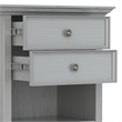 Pemberly Row 24 inch Solid Wood Bedside Table Set of 2 in Fog Gray