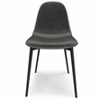Pemberly Row 5-Piece Wood and Fabric Dining Set in Dark Gray