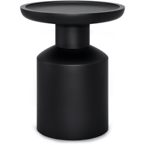 Pemberly Row 16 inch Wide Solid Mango Boho Accent Table in Black