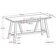 Pemberly Row Solid Wood Industrial 60