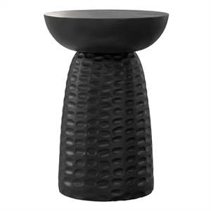 Pemberly Row 13&quot Wide Solid Wood Contemporary Accent Table in Black