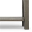 Pemberly Row Solid Wood Transitional Console Table in Farmhouse Gray